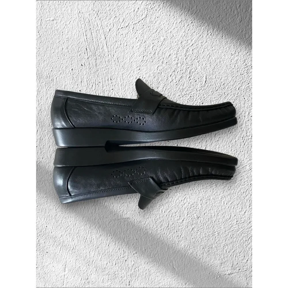 SAS Loafers NEW Ace Slip On Comfort Penny Handsewn Leather Black Size 9.5 W